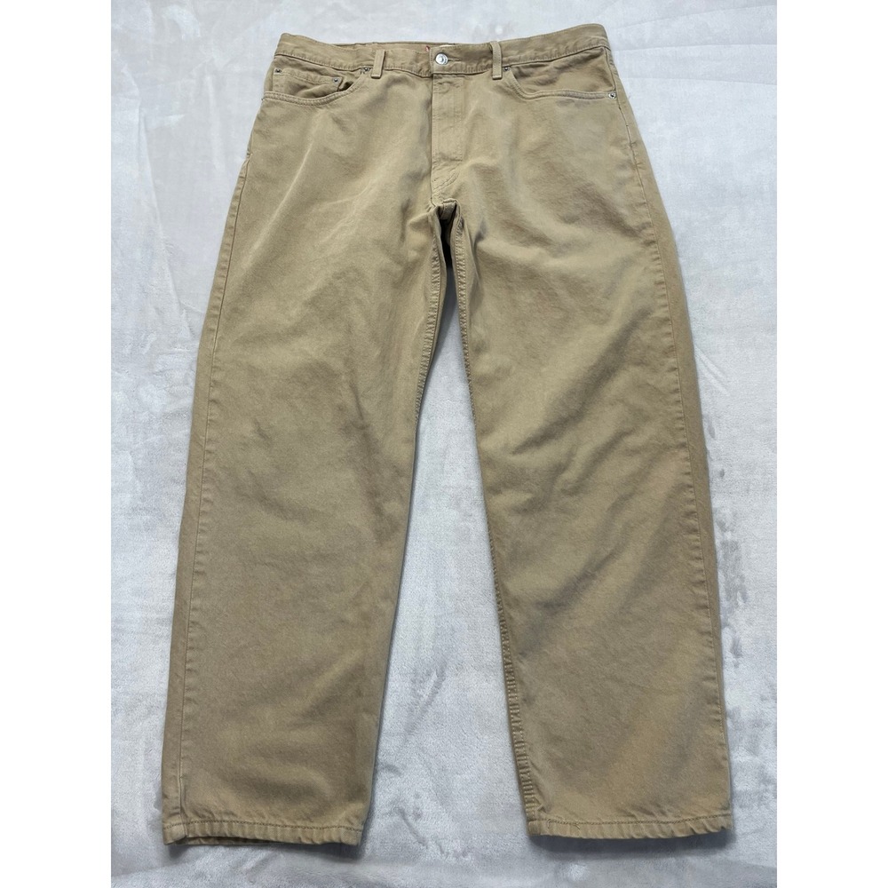 Levi's 550 Relaxed Fit Jeans Mens 38x30 Tan Khaki Excellent Cotton Denim Pants